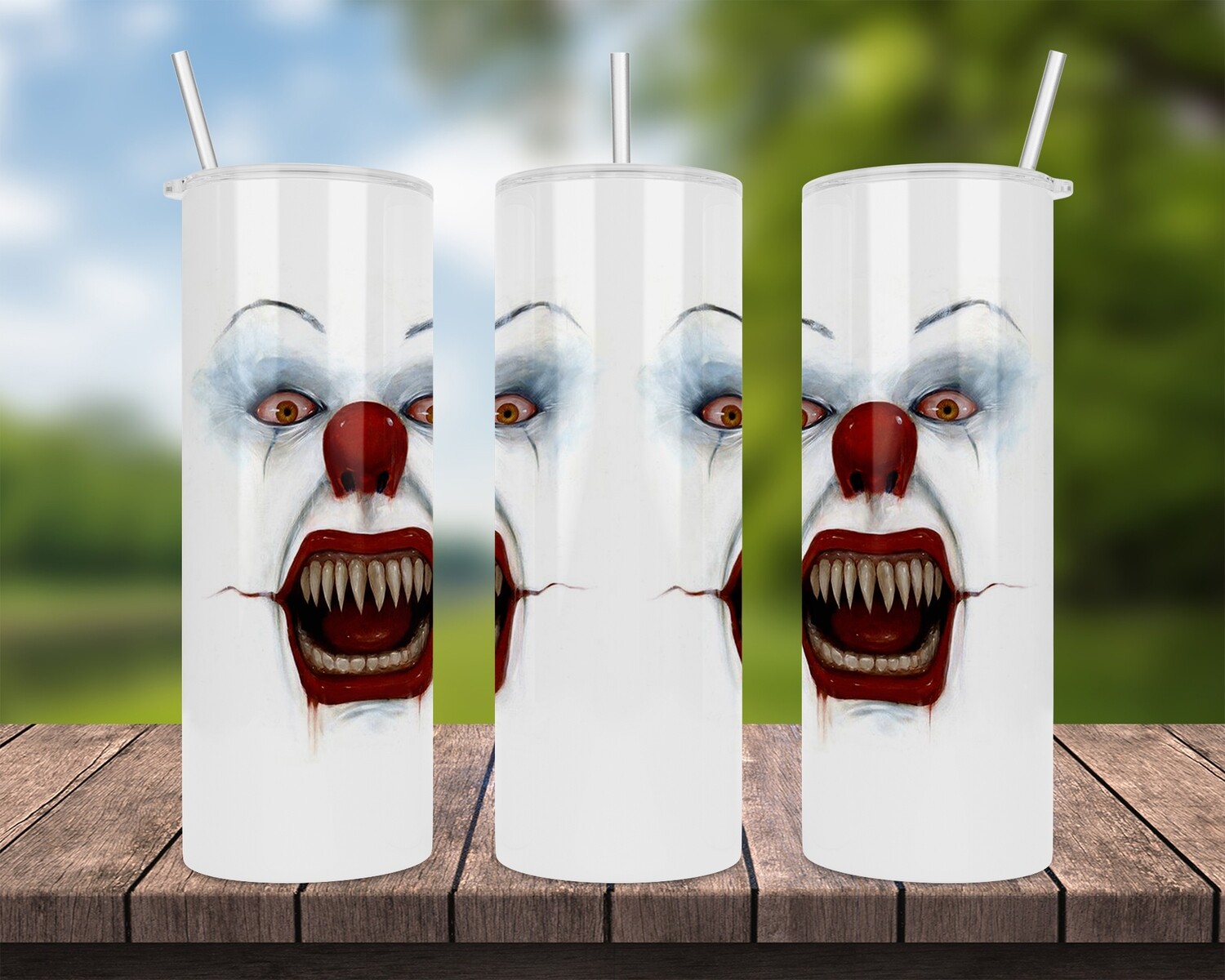 IT Clown Teeth Halloween Tumbler