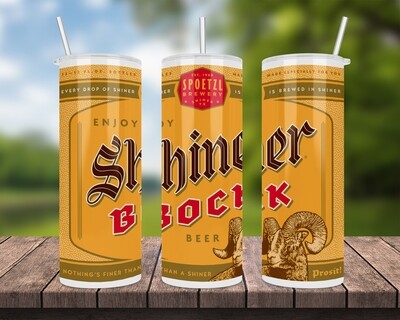 Shiner Bock Beer Tumbler