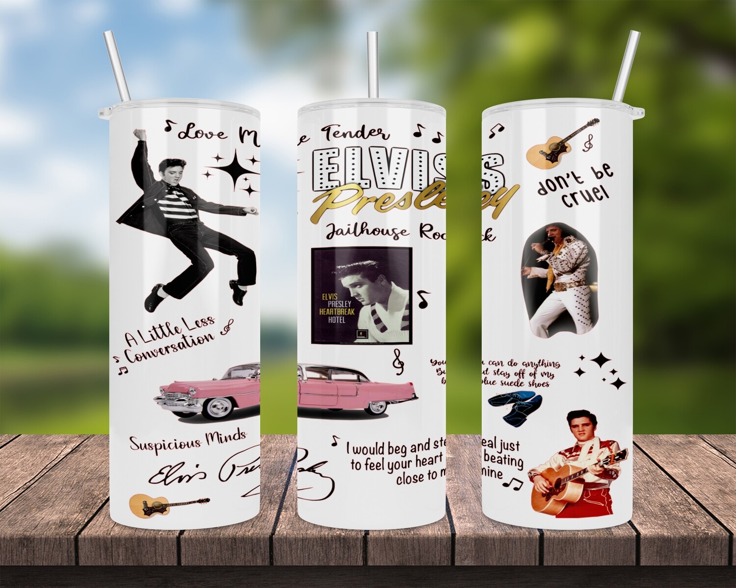 Elvis Presley Music Tumbler