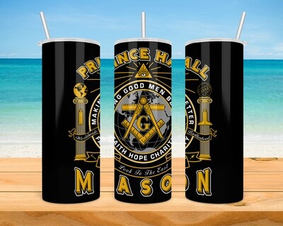 Free Mason Prince Hall Tumbler