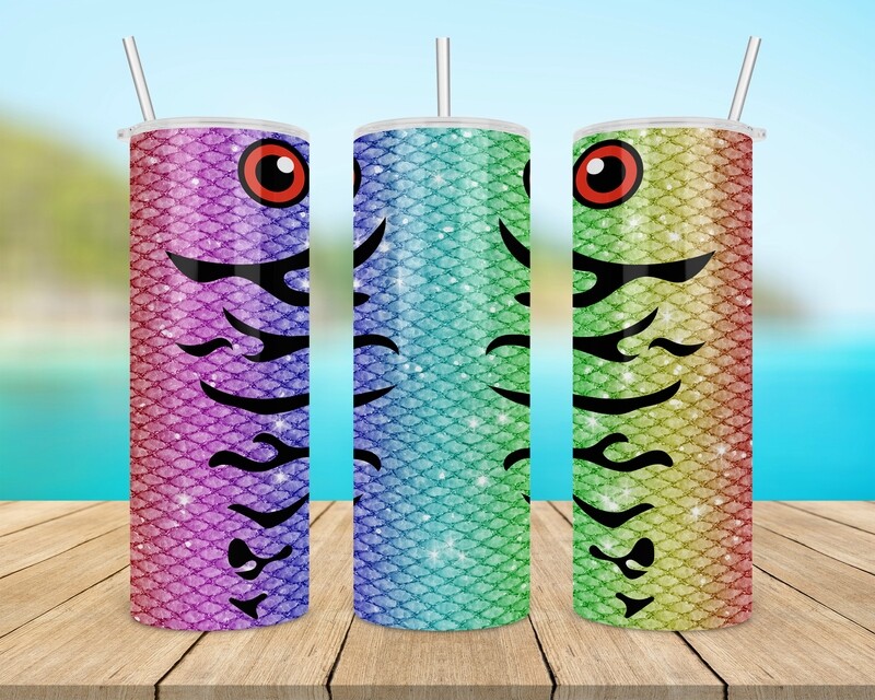 Rainbow Fishing Lure Tumbler