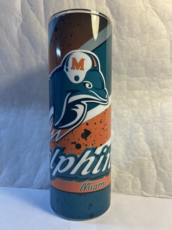 Miami Dolphins Football Tumbler
