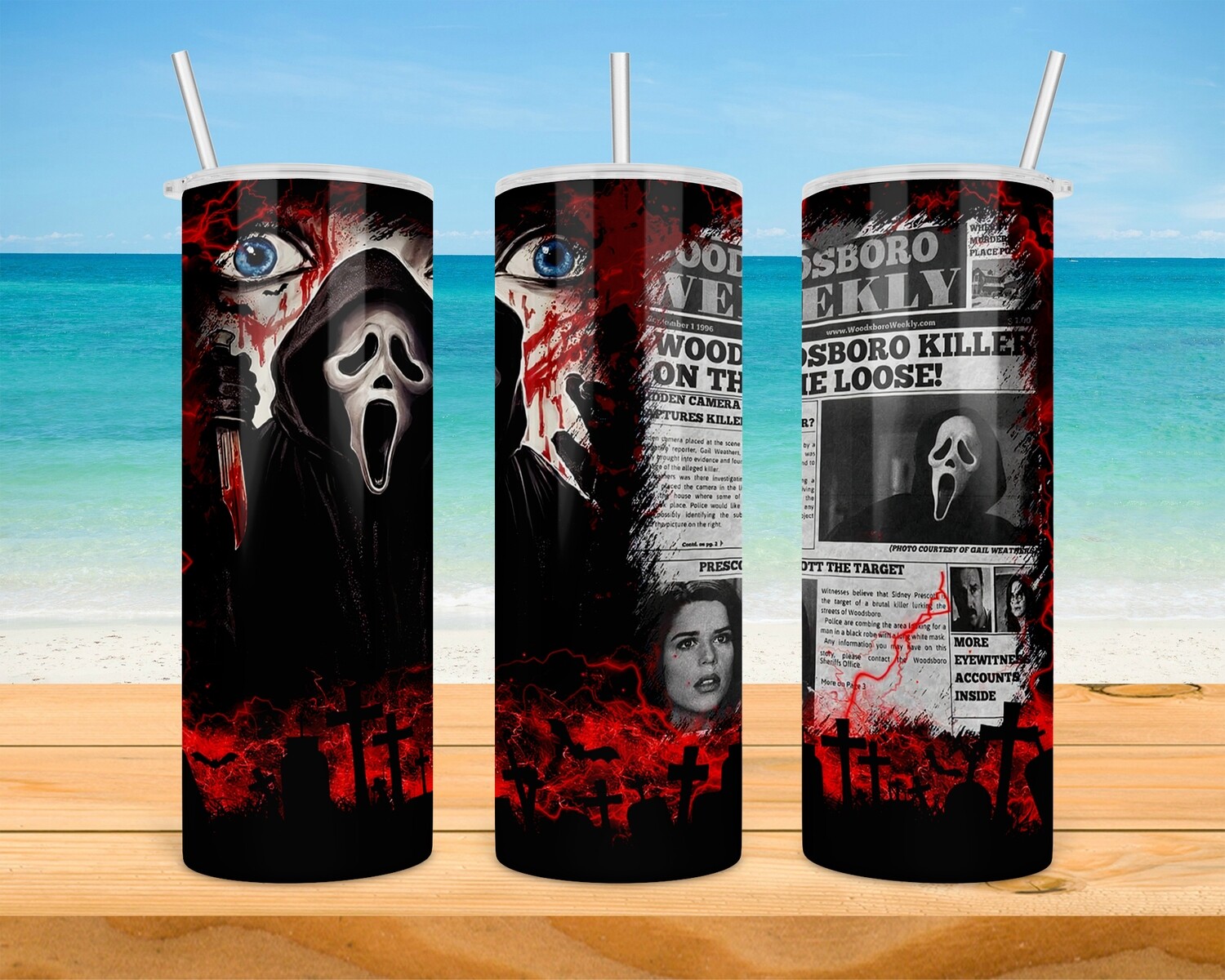 Scream Ghost Face Halloween Tumbler