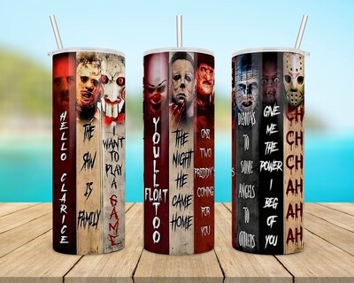 Halloween Horror Movie Gang Tumbler