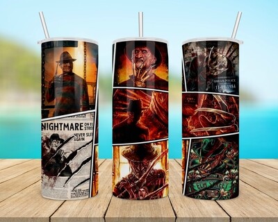 Nightmare On Elm Street Freedy Krueger Halloween Tumbler