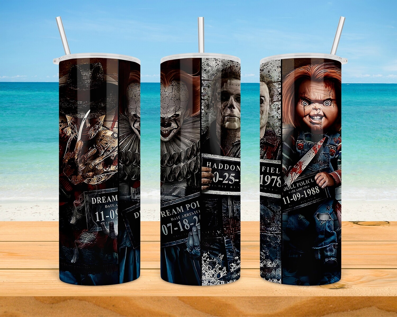 Halloween Gang Mugshot Tumbler