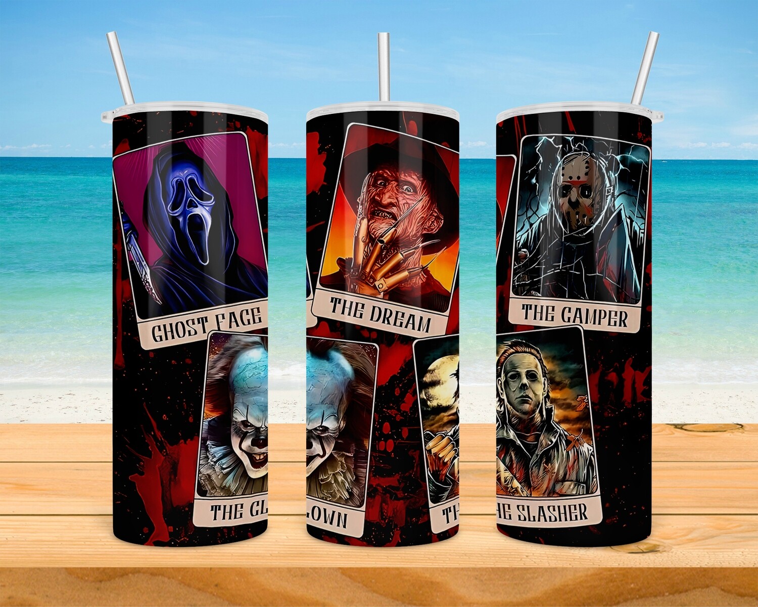 Halloween Horror Movie Gang Tumbler