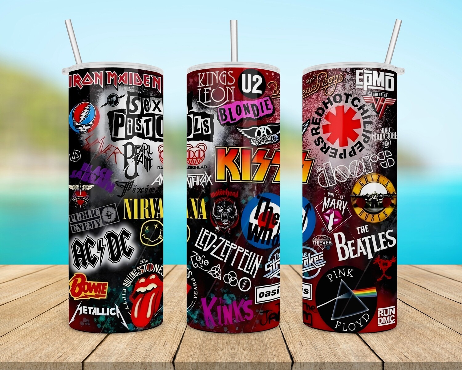 Rock Band Music Tumbler