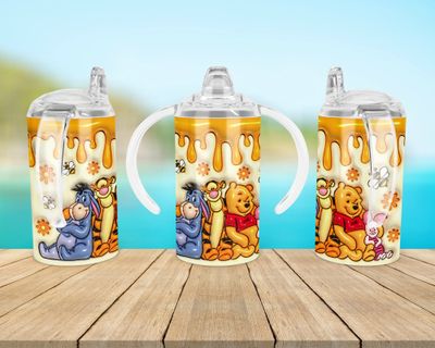 Winnie The Pooh Puff Baby Bottle Sippy Tumbler