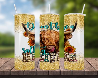 Salty Heifer Glitter Tumbler