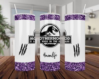 Jurassic Mom Purple Tumbler