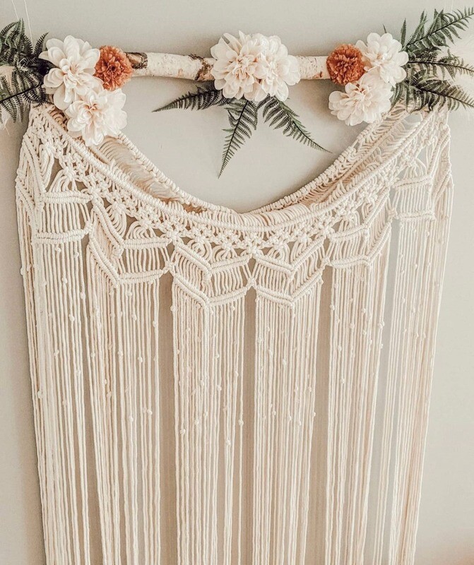 Curtain Macrame Floral Wall Hanging