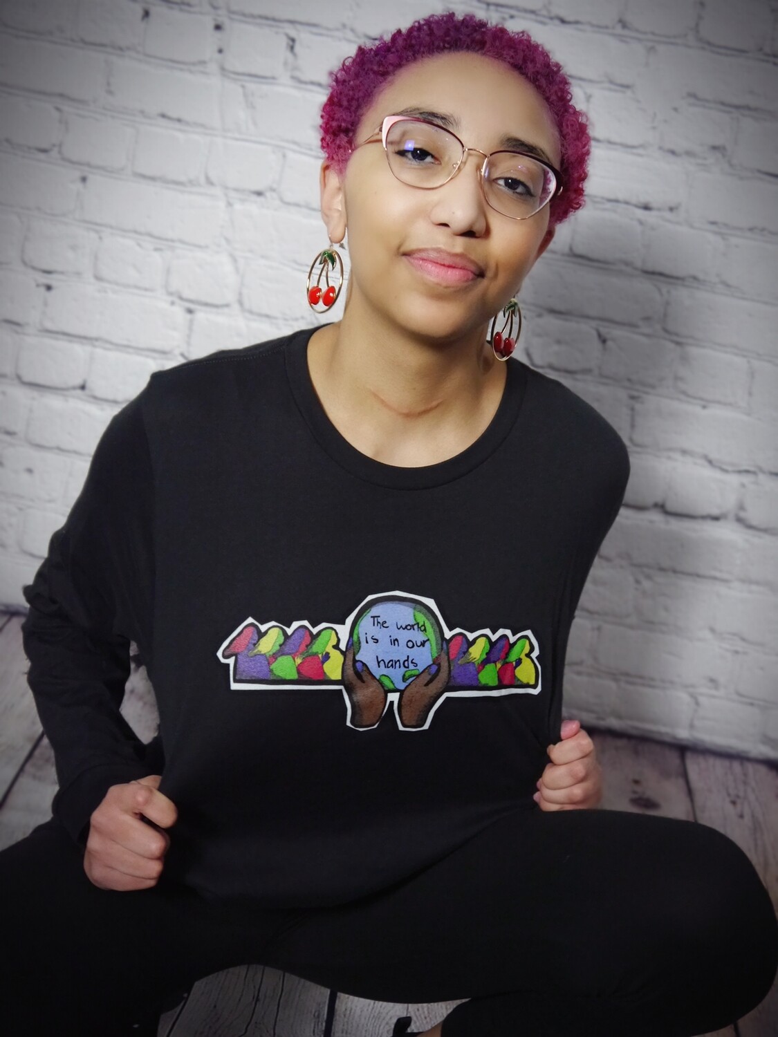 The World is in Our Hands Long Sleeve Tee  I  Adult