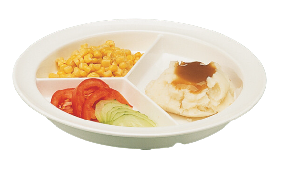GripWare™ Partitioned Scoop Dish