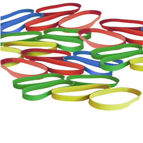 Color-Coded Latex-Free Rubber Bands