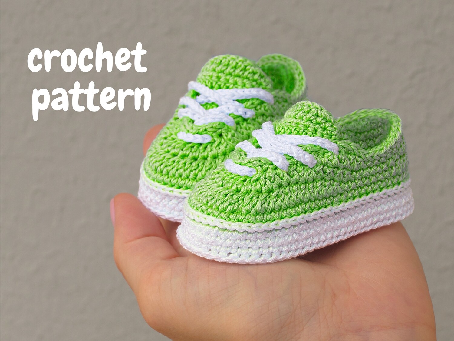 Crochet pattern baby shoes, baby girl boy booties 4 sizes, baby shower gift sneakers, pregnancy gift idea, DIY newborn baby clothes