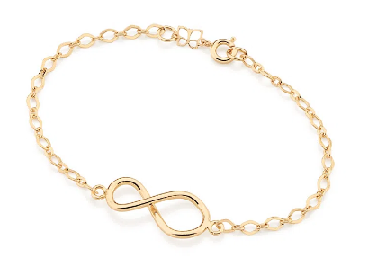 Gold-plated bracelet with infinity symbol