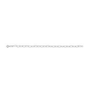 Rhodium-plated hearts bracelet