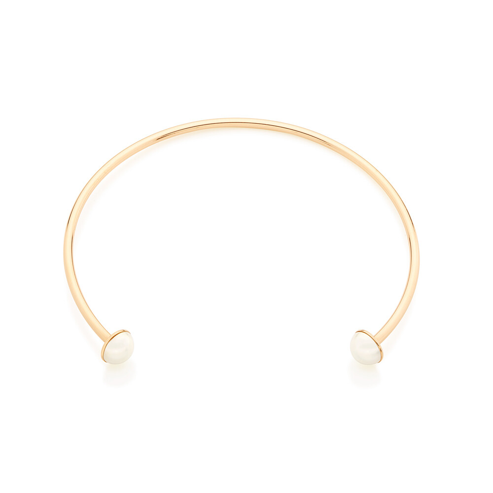 Gold plated choker with pearls