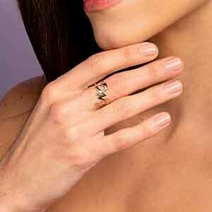Gold-plated piece ring