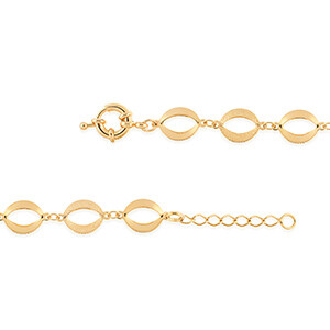 Gold-plated bracelet with oval links