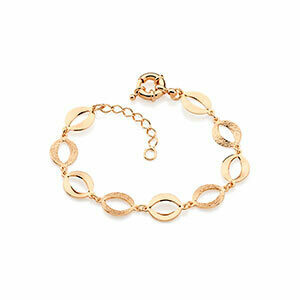 Gold-plated bracelet with oval links