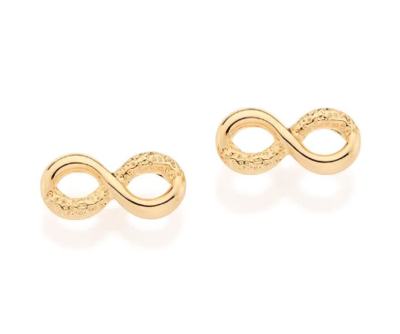 Gold-plated infinity earring