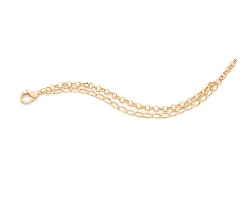 Gold-plated double bracelet