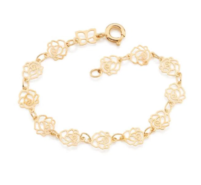 Gold-plated flowers bracelet - kids collection