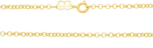 Gold-plated Portuguese link chain - 42 cm