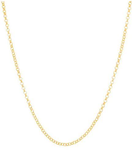 Gold-plated Portuguese link chain - 42 cm