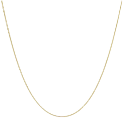 Gold-plated thin curb chain - 42 cm