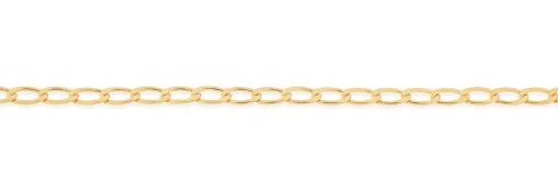 Gold-plated curb link necklace - 60 cm