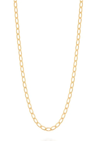 Gold-plated curb link necklace - 60 cm