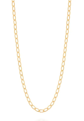 Gold-plated curb link necklace - 60 cm
