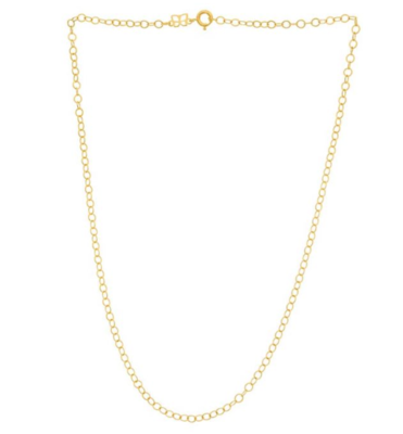 Gold-plated padlock wire chain - 42 cm