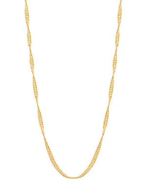 Gold plated Singapore chain - 60 cm