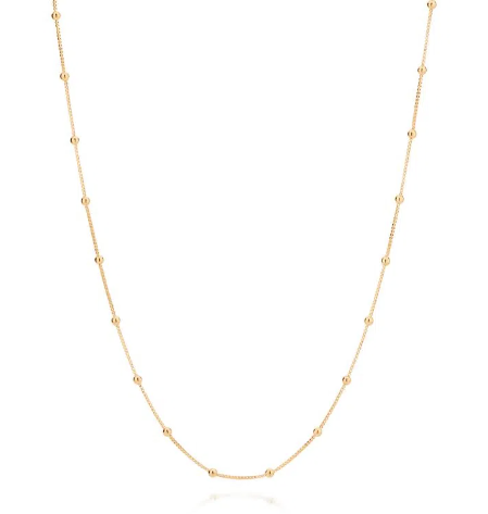 Gold-plated Venetian wire necklace with little balls
