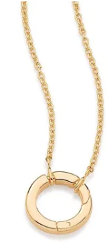 Gold plated clasp pendant necklace