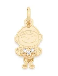 Gold-plated boy with heart pendant