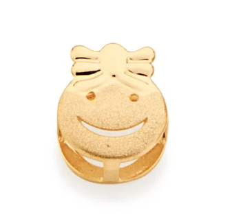 Gold-plated girl face pendant