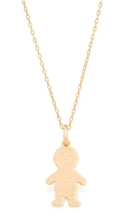 Gold-plated boy pendant