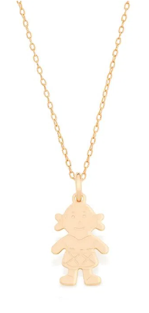 Gold-plated girl pendant