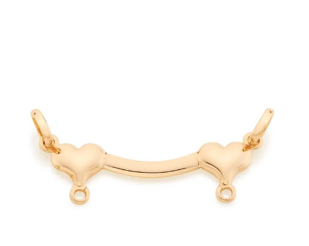 Gold-plated yoke for two pendants
