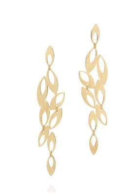 Gold-plated peacock earring