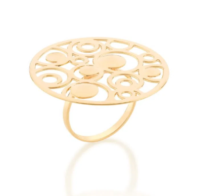 Gold-plated sun maxi ring