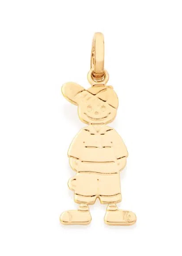 Gold-plated boy pendant