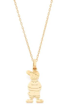 Gold-plated boy pendant