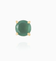 Gold-plated piercing with green onyx (1 piece)