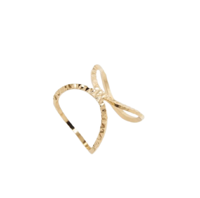 Adjustable gold-plated ring